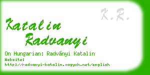 katalin radvanyi business card
